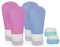 MyGadget Set 4 Flacons Vides & 2 Pots pour Valise Cabine - Kit Tubes Cosmétiques Silicone Rechargeables - Bouteilles Format Voyage approuvé TSA 89 ML 6X