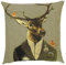 Mrt43Hutt Kissenbezug mit Hirsch-Motiv, 45 x 45 cm, belgischer Tapisserie-Kissenbezug PC5380