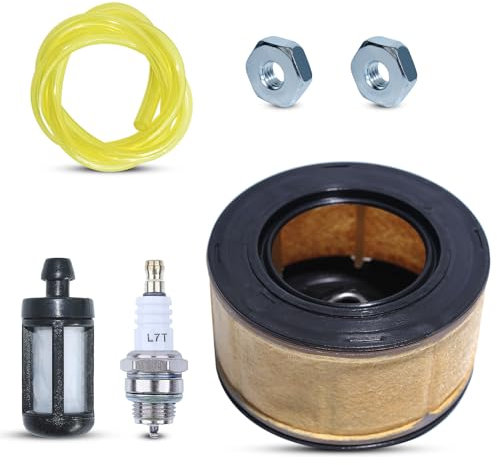 Kit Filtro Aria per STIHL MS231 MS241 MS251 MS261 MS271 MS291 MS391 Motosega, AUMEL Filtro dell'aria + Filtro Carburante + Tubo Carburante + Candela + Dadi Ricambi 6 in 1