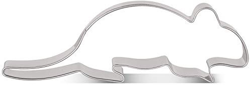 LILIAO Tiere Ausstechform Maus, 11,8 x 4,1 cm, Edelstahl