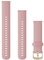 Garmin Vivoactive 4S Braccialetto in Silicone Rosa Cipria Fibbia Oro Chiaro, 18 mm