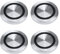 Antrader M8-Gewinde, 40 mm Durchmesser, 7 mm dick, Aluminium-Scheiben-Adapter für Glastisch, Teetisch, mit rutschfestem Gummiring, 4 Stück