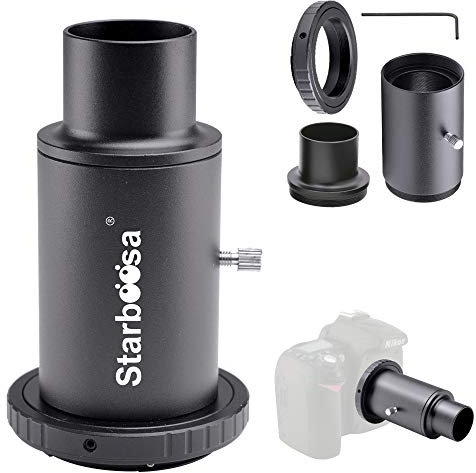 Starboosa 1.25-inch T Adapter and T2 T Ring Adapter - for Nikon SLR Cameras Connected to Telescopes - for Prime-Focus Or Eyepiece-Projection Photography