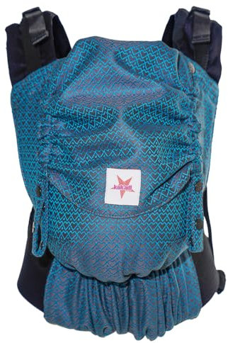 KOKADI Babytrage Flip Heart2Heart Unisize – Ergonomisch, sicher & anpassbar, handgefertigt aus 100% Bio-Baumwolle – Ab Geburt bis 15 kg, einfach anzulegen, ideal für den täglichen Gebrauch – Lagoon