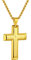FindChic Lords Prayer Cross Necklace Men 18k Gold Plated Stainless Steel 22inch Cross and Chain, Religious Latin Cross Christian Jewellery Gift for Men, Bible Verse Cross Necklace