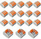 Aiqeer 18 Pcs PCT-214 Lever-Nut Wire Connectors, 4 Ports Conductor Compact Wire Connectors, Cable Clamp Terminal Block Quick Spring Connector