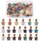 Cheriswelry Lot de 20 mini bouteilles à vœux en verre en forme d'étoile remplies de pierres précieuses pour la fabrication de bijoux et la décoration d’intérieur