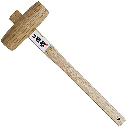 KAKURI Holzhammer klein für Holzbearbeitung, 36 mm, Eiche, japanischer Holzhammer zum Meißeln, Anpassen von japanischen Flugzeugen, Montage von Möbeln, hergestellt in Japan