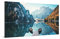 PICANOVA – Bild auf Leinwand Dolomites Bergsee Pragser Wildsee 100x50cm Leinwandbild – Premium Leinwanddruck – Wandbild Kunstdruck Auf 2cm Holz-Keilrahmen Wohnzimmer Wanddekoration – Berge
