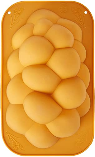 The Dreidel Company Silikon-Challah-Brotform, Backform, perfekte koschere, Challah-geflochtene Backform, keine Formung erforderlich, groß (einzeln)