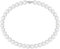 MILACOLATO Perlen Kette 925 Sterling Silber für Männer, Weiße Runde Simulierte Muschelperlen Kette, Choker Halskette für Damen und Mädchen, 6–10 mm