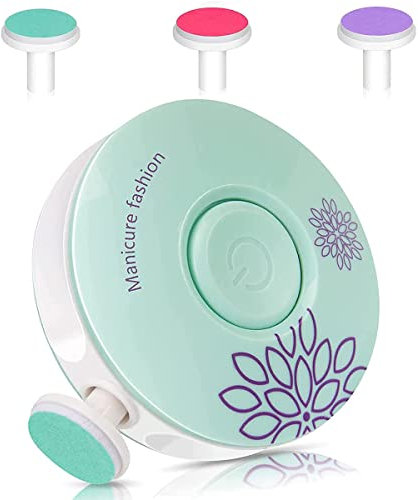 Lima de uñas eléctrica para bebés, lima de uñas eléctrica 3 en 1 para recién nacidos, recortador de uñas para bebés silencioso y seguro, recortador para dedos de los pies y los dedos (azul)