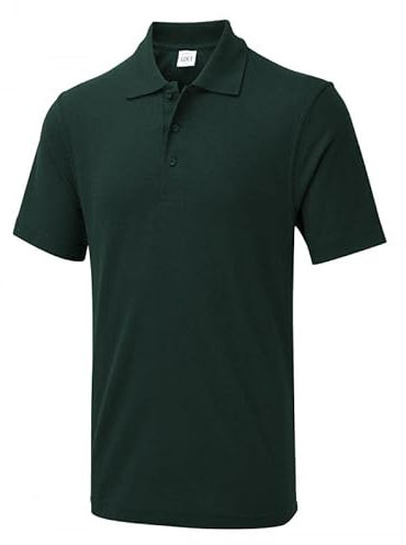 Plain Polo Shirt Olympic Workwear Casual Uniform Party Wear Multi-Colours Unisex Adults Gift Polo Top (Bottle Green, 3XL, 3X_l)