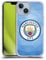 Head Case Designs Officially Licensed Manchester City Man City FC Blue Full Colour Badge Geometric Soft Gel Case Compatible With Apple iPhone 14