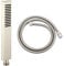 Ownace High Pressure Brushed Nickel Brass Shower Head with 59 Inch Hose Set Square Hand Shower Head Silicone Water Outlet for Bathroom