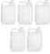 AC – Pack de 5 garrafas translucido – Fabricado en plástico – Apto para Uso alimentario, almacenaje y Transporte – 5 litros