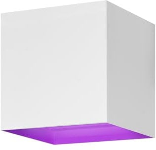 Hombli Smart LED Wandleuchte für innen und außen, App-, Bluetooth Bridge, dimmbar mit Farbwechsel, RGB CCT, Aluminium, Wandmontage - Weiß