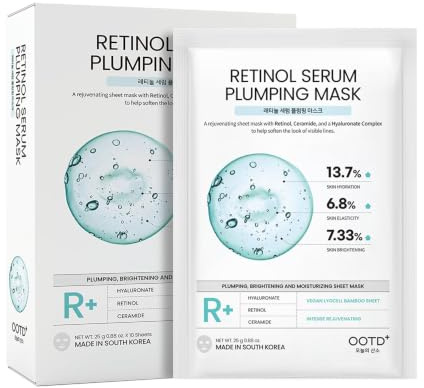 #OOTD Retinol Sheet Mask – Retinol-Maske zur Erneuerung und Glättung der Haut. Ideal zur Bekämpfung von Alterserscheinungen. Vegane Pflege und koreanische Beauty
