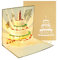 OFFCUP Carte d'anniversaire 3D, Carte de Voeux avec Music et Lumière, Cartes d'anniversaire Pop-up 3D Gâteau en Trois Dimensions avec Enveloppe pour Fille Garçon