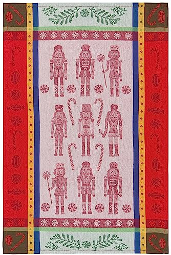 Now Designs Nutcracker Woven Cotton Jacquard Dishtowel W18 x L28in
