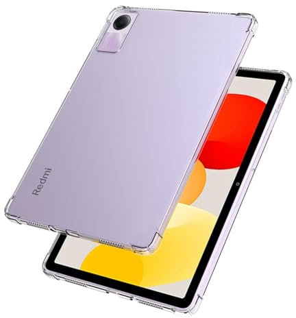 MEMELOKA Hülle für Xiaomi Redmi Pad SE 11 Zoll, Weiche TPU Silikon Anti-Kratzen Handyhülle mit Stoßfeste Silikon Airbags, Anti-Gelbfärbung Transparent Schutzhülle Redmi Pad SE