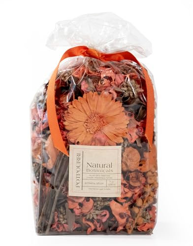 Fragrance Potpourri Bag Home Décor | Floral Petals Vase & Bowl Filler Decoration (Orange)