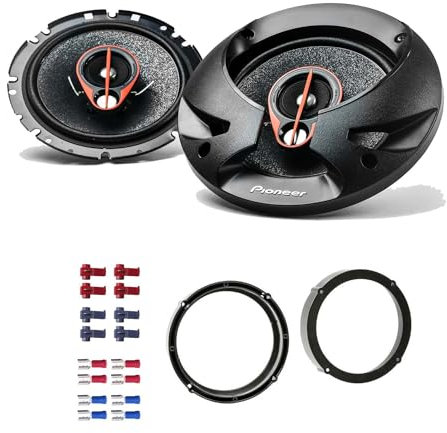 Pioneer TS-R1750S Lautsprecher mit Einbauset passend für VW Volkswagen Amarok ab 2010 Türen vorne/hinten 500 Watt 165mm 3 Wege Koax