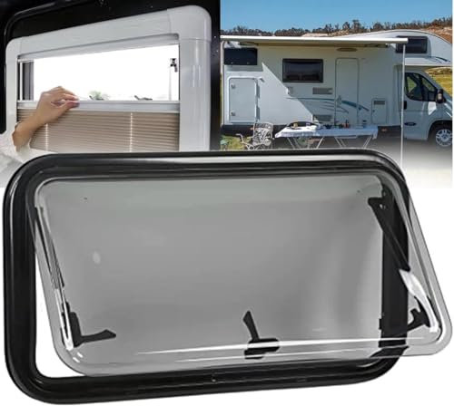 ZHPPED Wohnmobilfenster Ausstellfenster Seitenfenster Dachluke Dachfenster Dachhaube mit Kurbel Wohnwagen Wohnmobil Caravan, Wohnwagen Seitenfenste,500X300mm