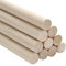 10 bastoncini di legno naturali rotondi in legno per fai da te, 1,2 cm x 30 cm, bastoncini di legno macramè rotondi per fai da te, bastoncini in legno duro non verniciati per arte e lanterne, articoli