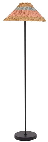 Beliani Stehlampe Papierschnur schwarz/beige 150 cm Boho Stil Kyoga