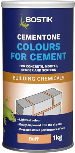 AMK® Evo Stik Cementone Colours For Cement 1kg Buff Colour Concrete Pigment Mortar Easy Mix Dye DIY At Home