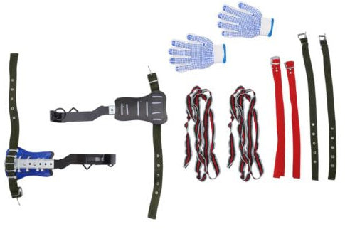 Baumklettern Ausrüstung Set Halteseil Forst Steigeisen Spikes Kletter Werkzeug Höhenverstellbare Baumsteigeisen Klettern Bäume Artefakt Für Baumklettern Dschungel-überleben Obstpflücken Jagd Klettern