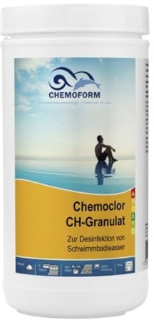 poolomio Chlorgranulat für Pool 5 kg | Anorganisches Chlor Granulat zur Schnell-Desinfektion, Schock- & Stoßchlorung | Schnelllösliches & hochaktive Formel mit Calciumhypochlorit und 68% Aktivchlor