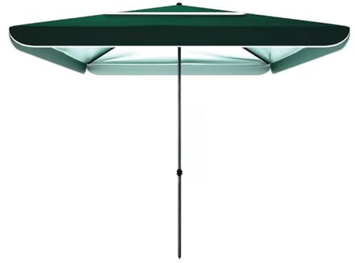 Quadratischer Sonnenschirm Balkon 200 x 200 cm, UV Schutz 50+ Terrassenschirm, Wasserfest Outdoor Gartenschirm, Marktschirm für Garten, Strand(Green)