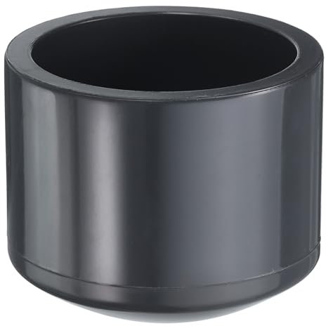 sourcing map PVC Pipe End Cap Fitting 1-1/2 Furniture Grade PVC Plug Adapter Water Pipe Fittings Cap Plug Socket Connector for Building Garden DIY