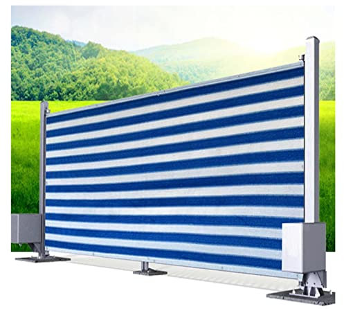 Outdoor Sun Shade Sail Canopy with Retractable Wave Pergola Cover Waterproof Protection Roof Awning for Deck Patio Courtyard Garden Balcony Customizable Color and Sliding Track for Easy Inst