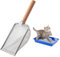Pala per lettiera per Gatti, in Metallo, con Manico in Legno, Dimensioni dei pori 5mm, Pala per Gatti in Metallo, Pala per Gatti