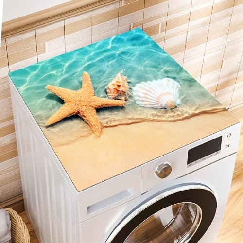 IWTBNOA Waschmaschine Abdeckung, 60 x 60 cm Waschmaschinenabdeckung Weiche und Zuschneidbare, Waschmaschinenauflage Universal, Waschmaschinenauflage Rutschfest für Waschmaschine,Trockner,Bäder,Küche