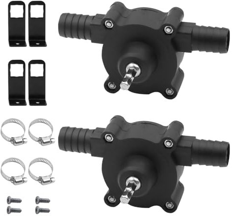 Bohrmaschinenpumpe, 2025 Neu Wasserpumpe für Akkuschrauber, Hand Electric Drill Drive Self Priming Water Transfer Pump Selbstansaugende Transferpumpe Diesel Öl Flüssigkeit Wasser Pumpe (2PC)