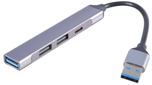 Hub USB 4 en 1, adaptateur USB pour appareils de type C et USB, clavier, téléphone, tablettes, alliage d'aluminium