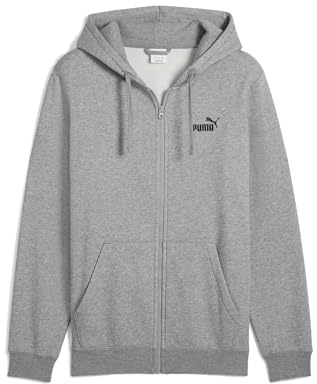 PUMA Herren Essentials No. 1 Logo Kapuzenjacke L, Medium Gray Heather