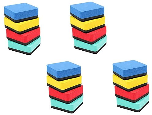 Sewroro 24 Stück Bunte Magnetische Tafel-radiergummis Für Den Unterricht Eva-filz-radiergummis Tragbares Design Für Die Schule Und Den Heimgebrauch