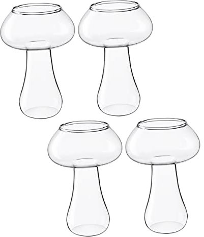 ULTECHNOVO 4pezzi Tazza Forma Di Tazze Per Caffè e Bevande Vetro Bicchiere Da Vino Creativo Tazza Da Caffè Forma Di Bicchieri Per Cocktail e Bevande