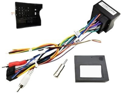 Quadlock Kabelbaum CAN Bus Decoder Audio Cinch Stecker 16 Pin Android Radio Kabel Adapter kompatibel für Alfa Romeo Giulietta 2010 bis 2013