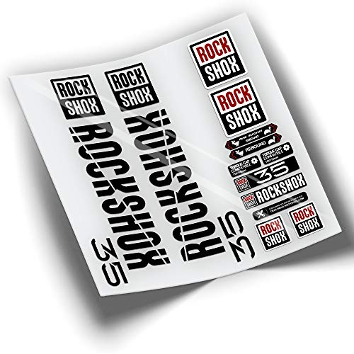 REF:VP395 Aufkleber kompatibel mit Rock-Shox 35 2018-2020 MTB-Federgabel, Sticker, Klebefolien, Vinyls für Mountainbikes. (SCHWARZ)