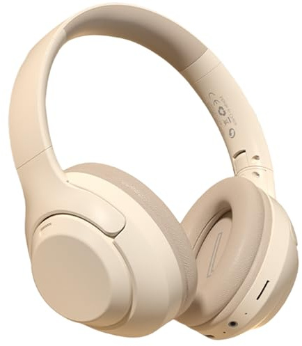 OrcoW Bluetooth Headphones Over Ear,Wireless Headphones with Microphone,Foldable Lightweight Over Ear Wireless Headphones,with Built-in HD Mic for Travel,Work PC,Phone,Home,Online Class