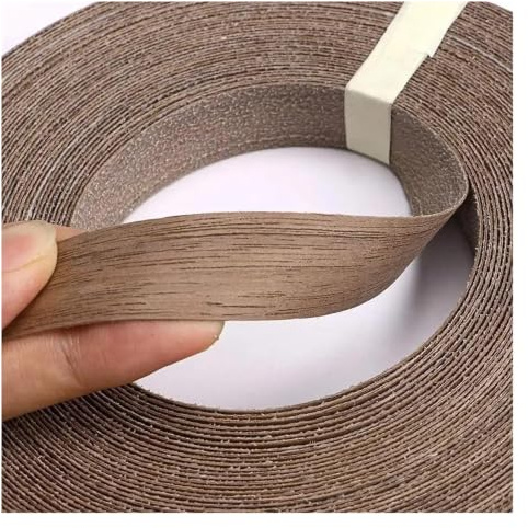 Fagoritime Oak Veneer Tape, Walnut Wood Oak Veneer Edge Banding Plywood Tape Roll Iron-On Glue 25-50mm Width