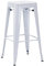 Duhome Barstuhl Eisen Barhocker, Sitzhöhe 76cm Tresenhocker, Stapelbar Metall Bistrohocker mit Fußstütze im Industry Design, Weiß