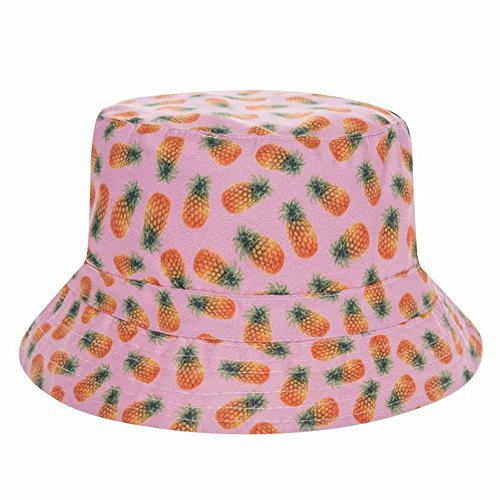 Fischerhut Bucket Hat Sonnenhut Print Pink Ananas