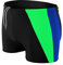 Aquarti Maillot de Bain pour Homme Boxer de Natation Sportif, Nior/Bleu Barbeau/Vert, 3XL